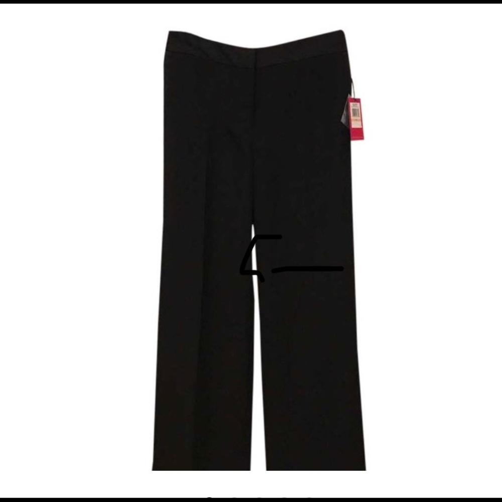 Vince Camuto Flared Rich Black Slacks